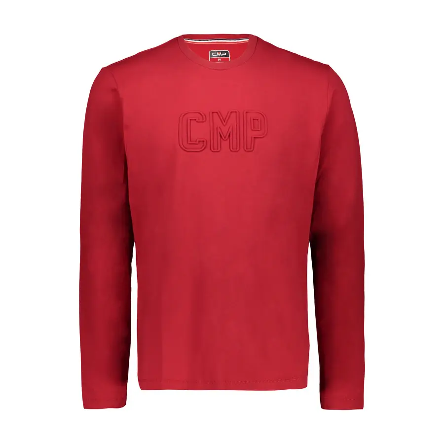 Langarmshirt aus dehnbarer Baumwolle mit Logo CMP