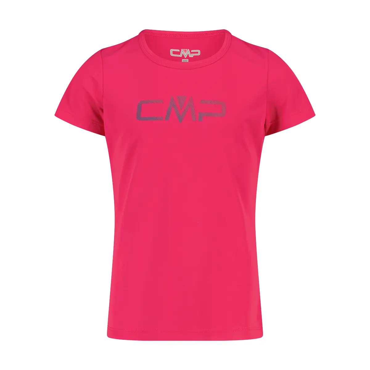 Cmp Filles Rouge T-Shirt Col Rond Fille Logo