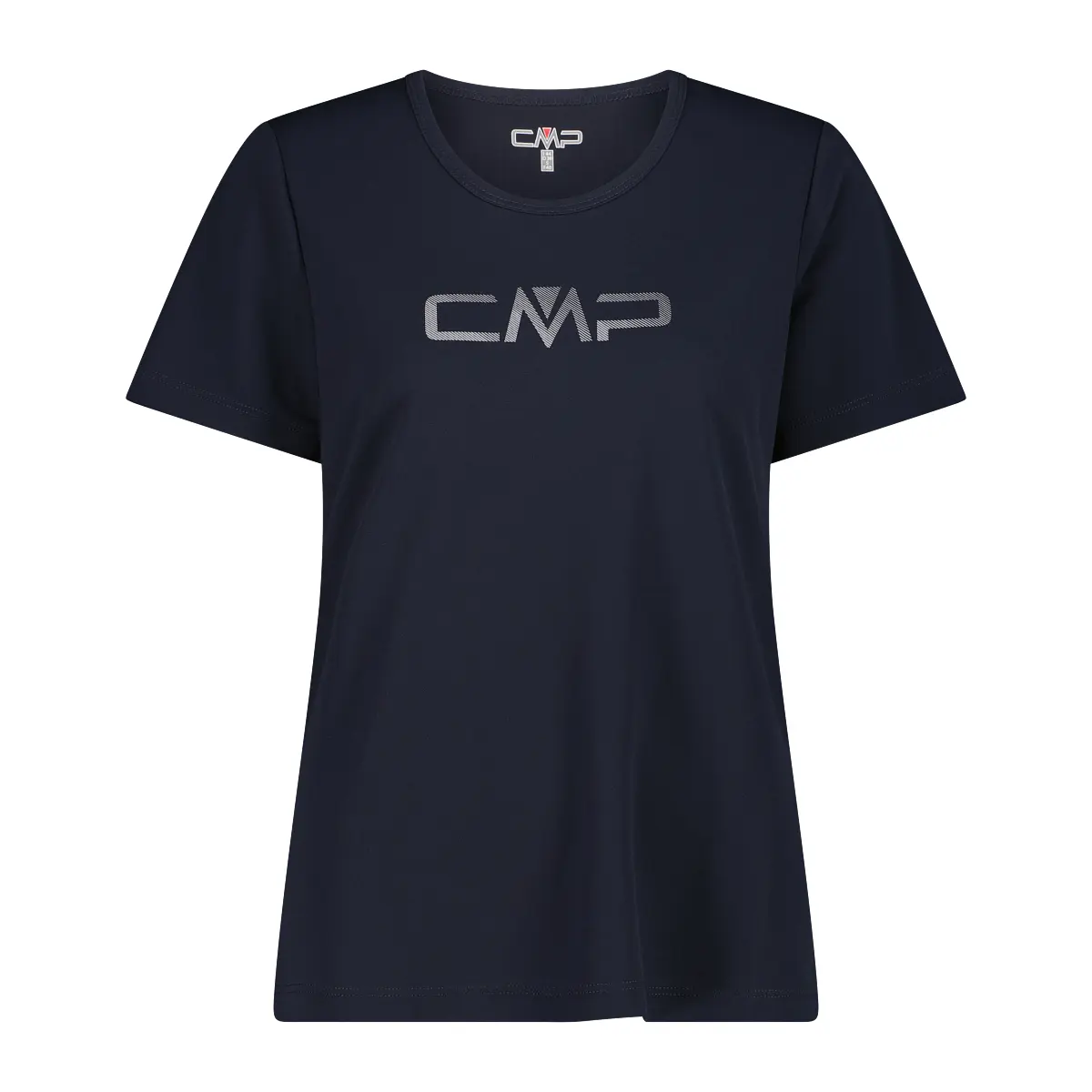 Cmp Mujer Bleu Camiseta De Cuello Redondo Con Logo