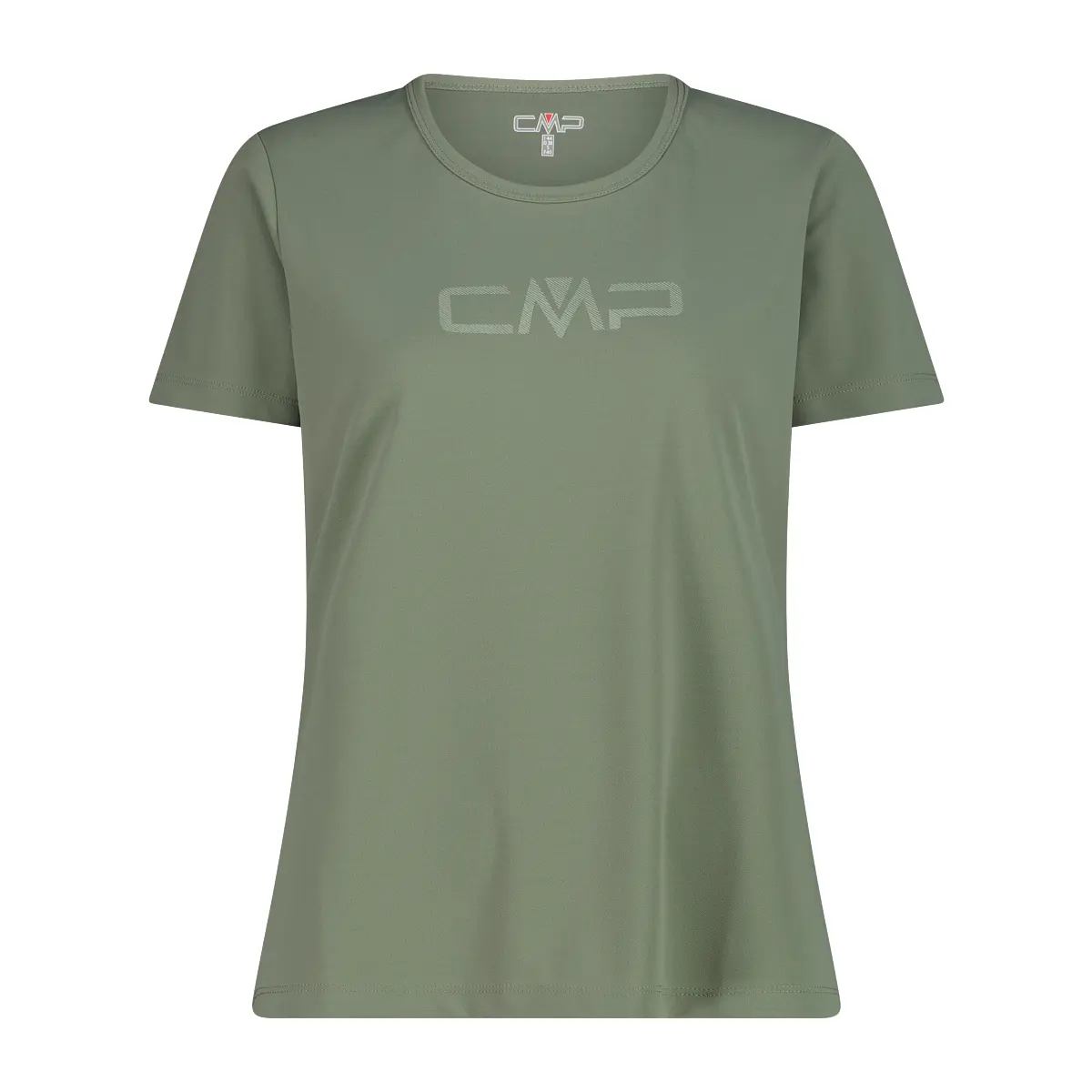 Cmp Vert T-Shirt Met Ronde Hals Met Logo Dames