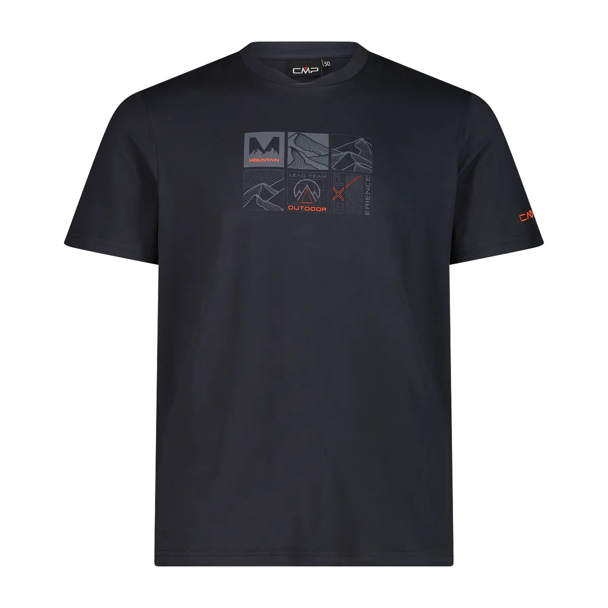 Cmp Herren Noir T-Shirt High-Tech