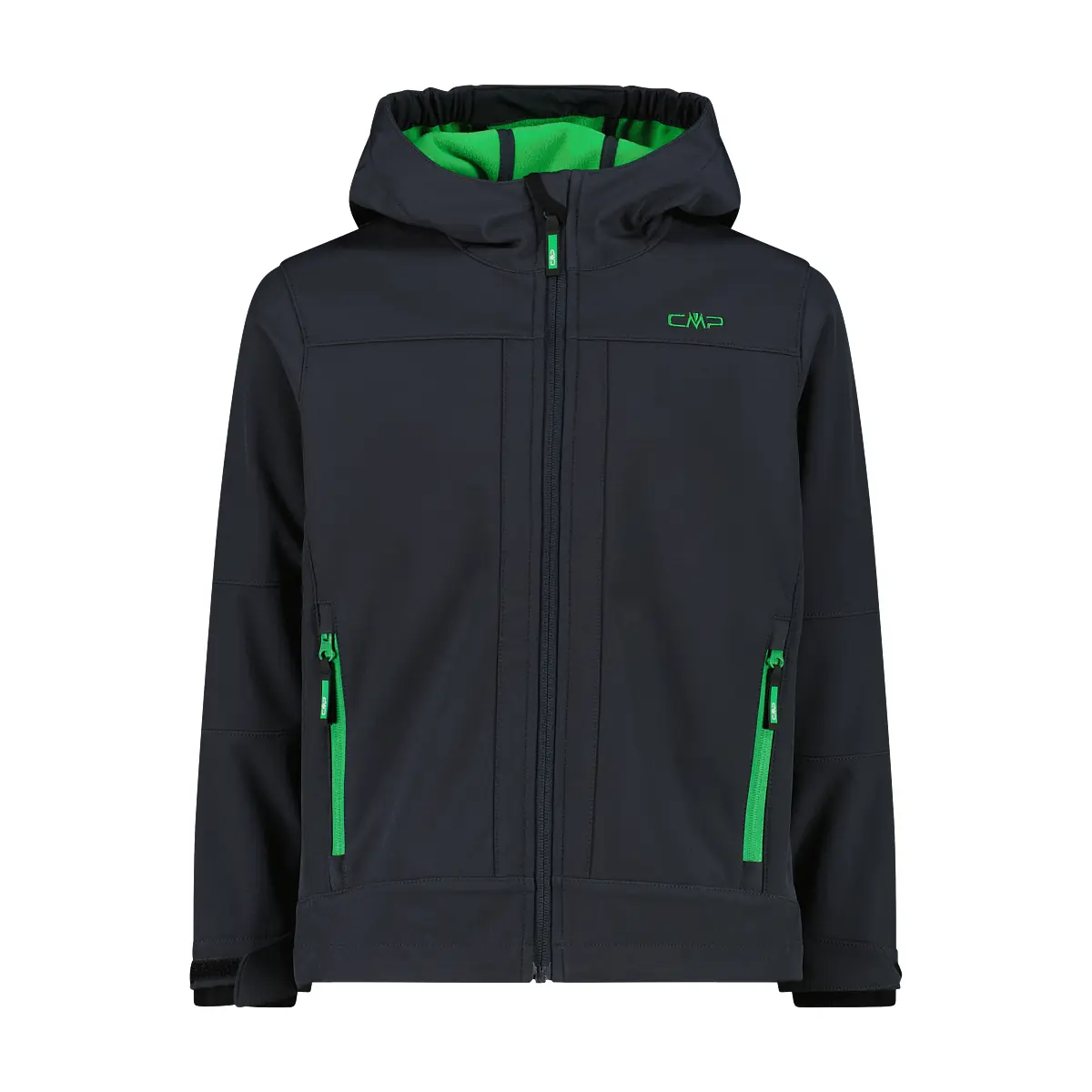 Cmp Gris Chaqueta Forrada Con Capucha Fija Niño Softshell