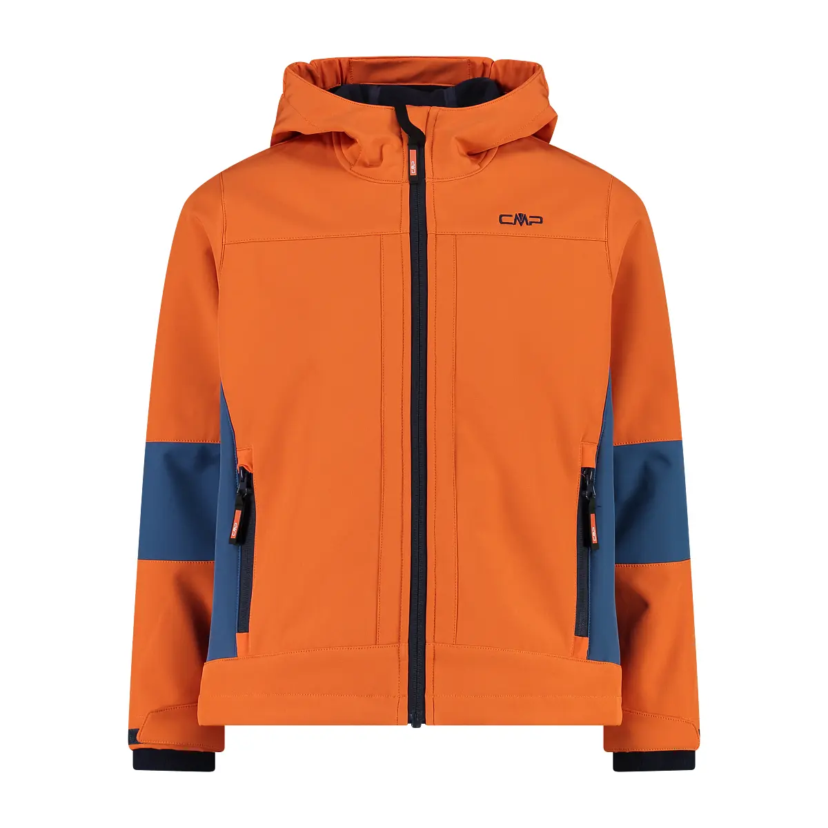 Cmp Boys Orange Kids' Waterproof Jacket With Fixed Hood