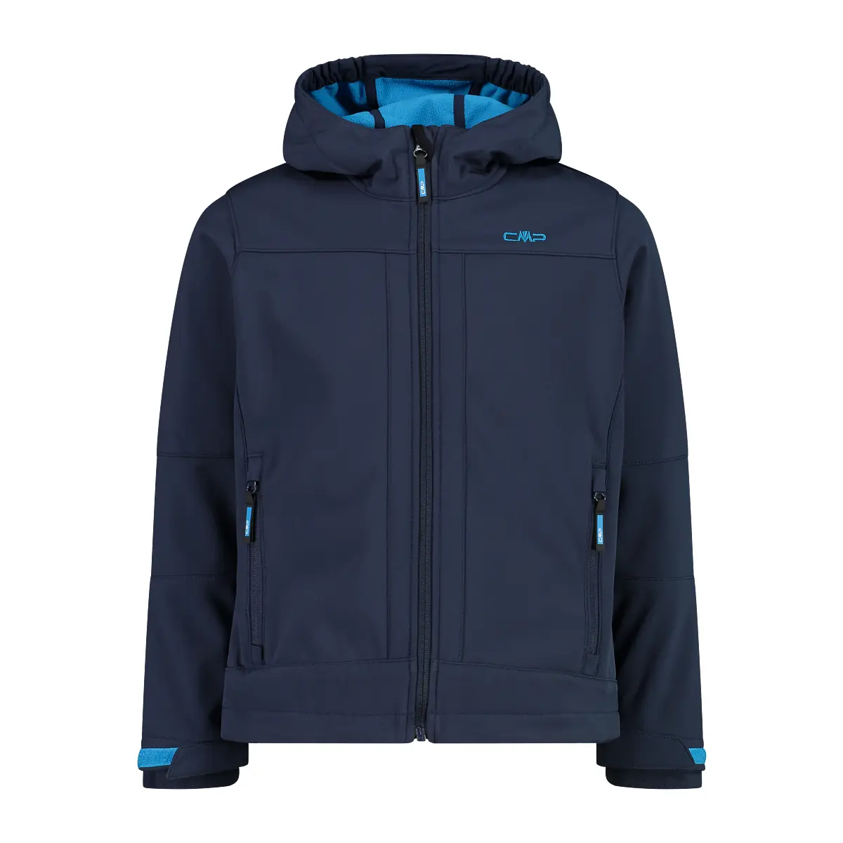 Cmp Boys Bleu Kids' Waterproof Jacket With Fixed Hood