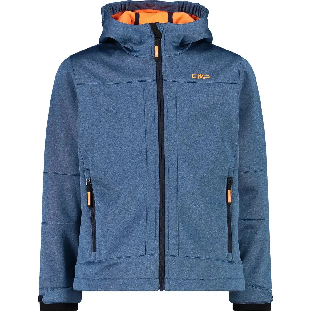 Cmp Boys Bleu Kids' Waterproof Jacket With Fixed Hood