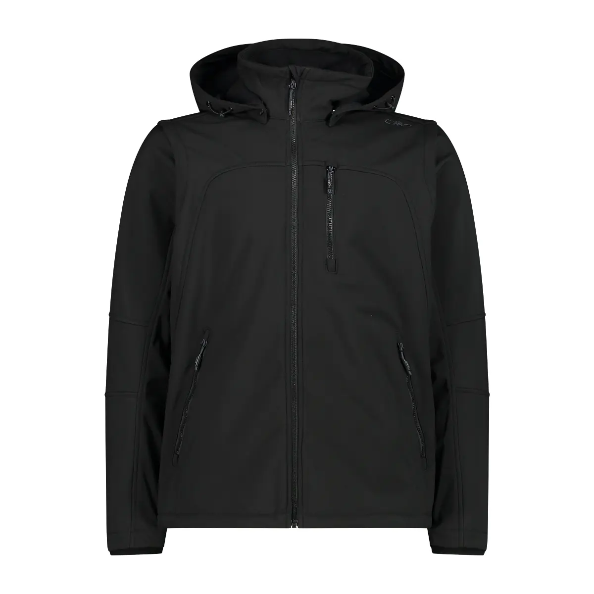 Cmp Men's Noir Button Hooded Jacket