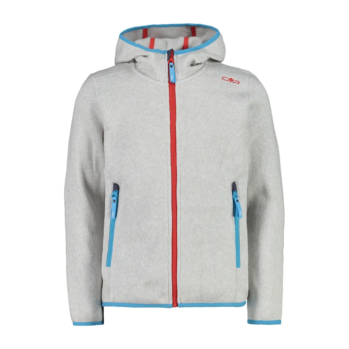Cmp Meisjes Gris Fleece Met Capuchon Voor Knit-Tech
