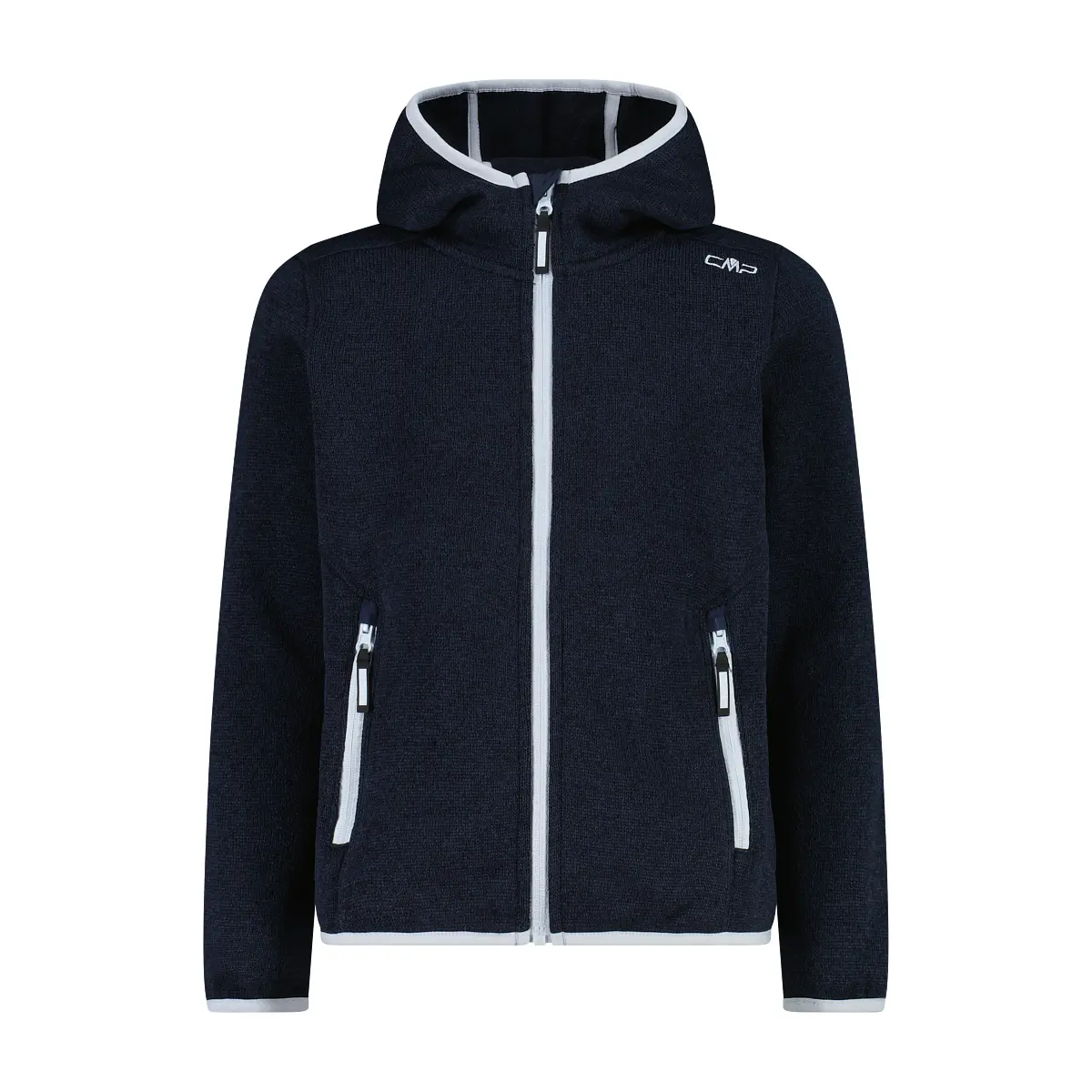 Cmp Girls Bleu 'S Hooded Fleece Knit-Tech