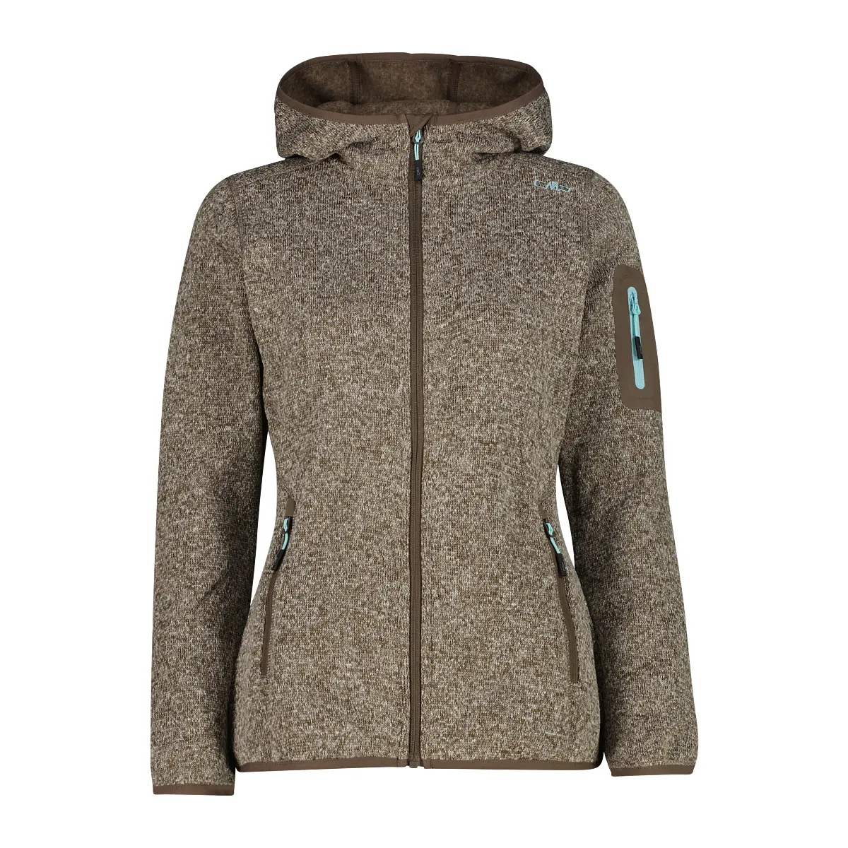 Thick Hooded Sweater Fleece Women CMP Knit-Tech