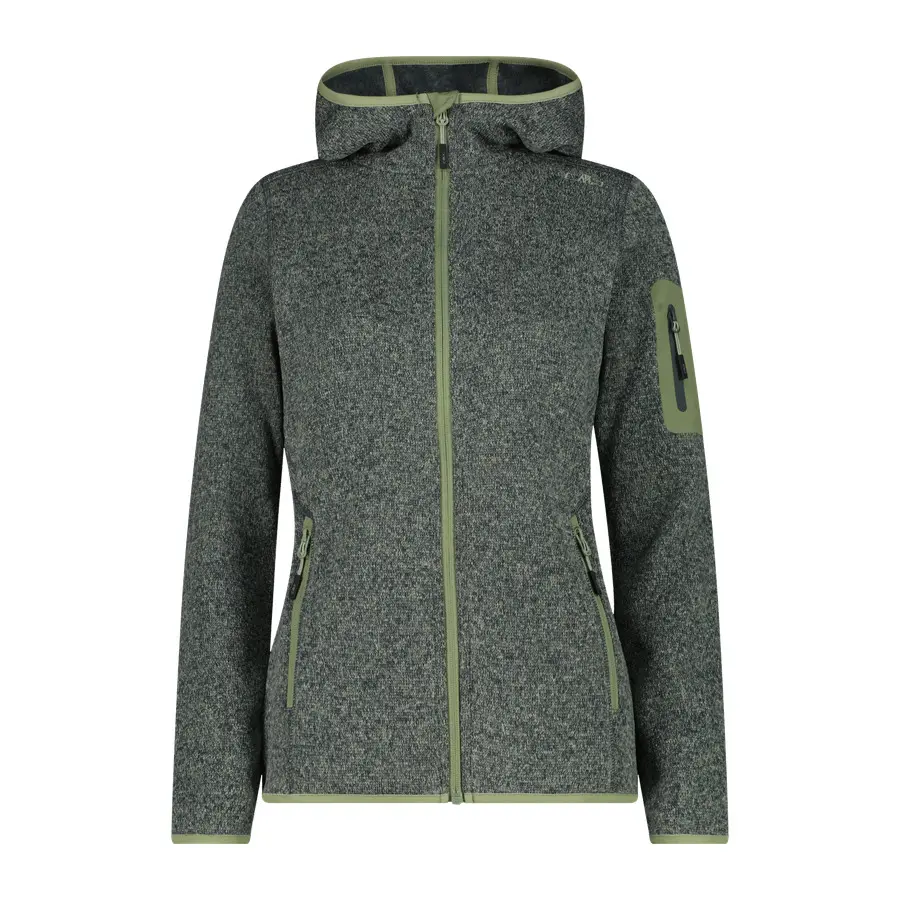 Thick Hooded Sweater Fleece Women CMP Knit-Tech