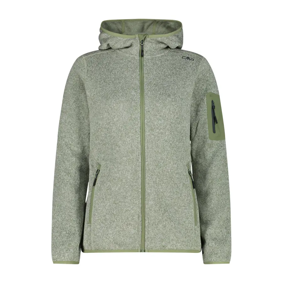 Thick Hooded Sweater Fleece Women CMP Knit-Tech