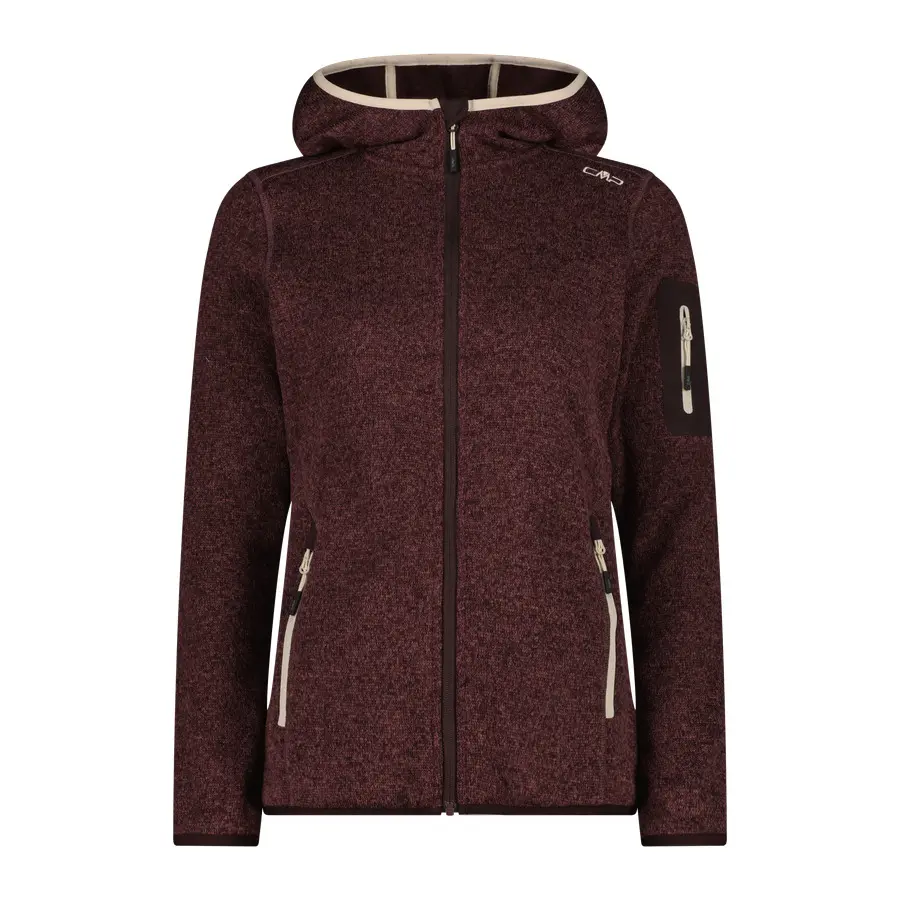 Thick Hooded Sweater Fleece Women CMP Knit-Tech