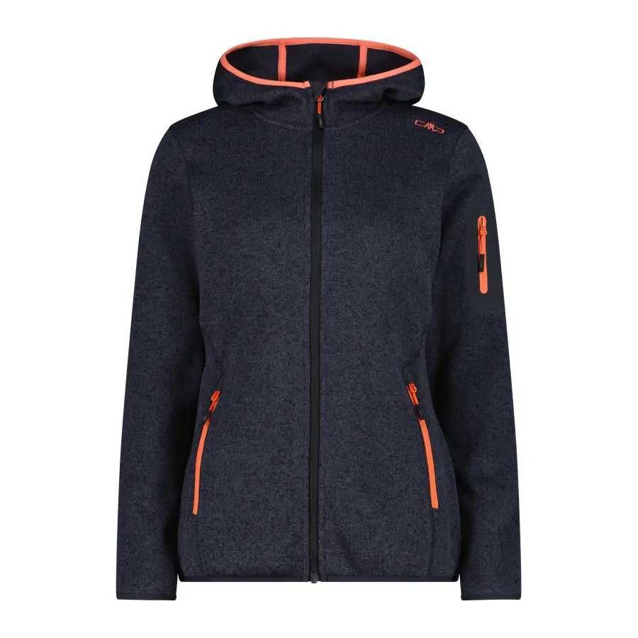 Thick Hooded Sweater Fleece Women CMP Knit-Tech