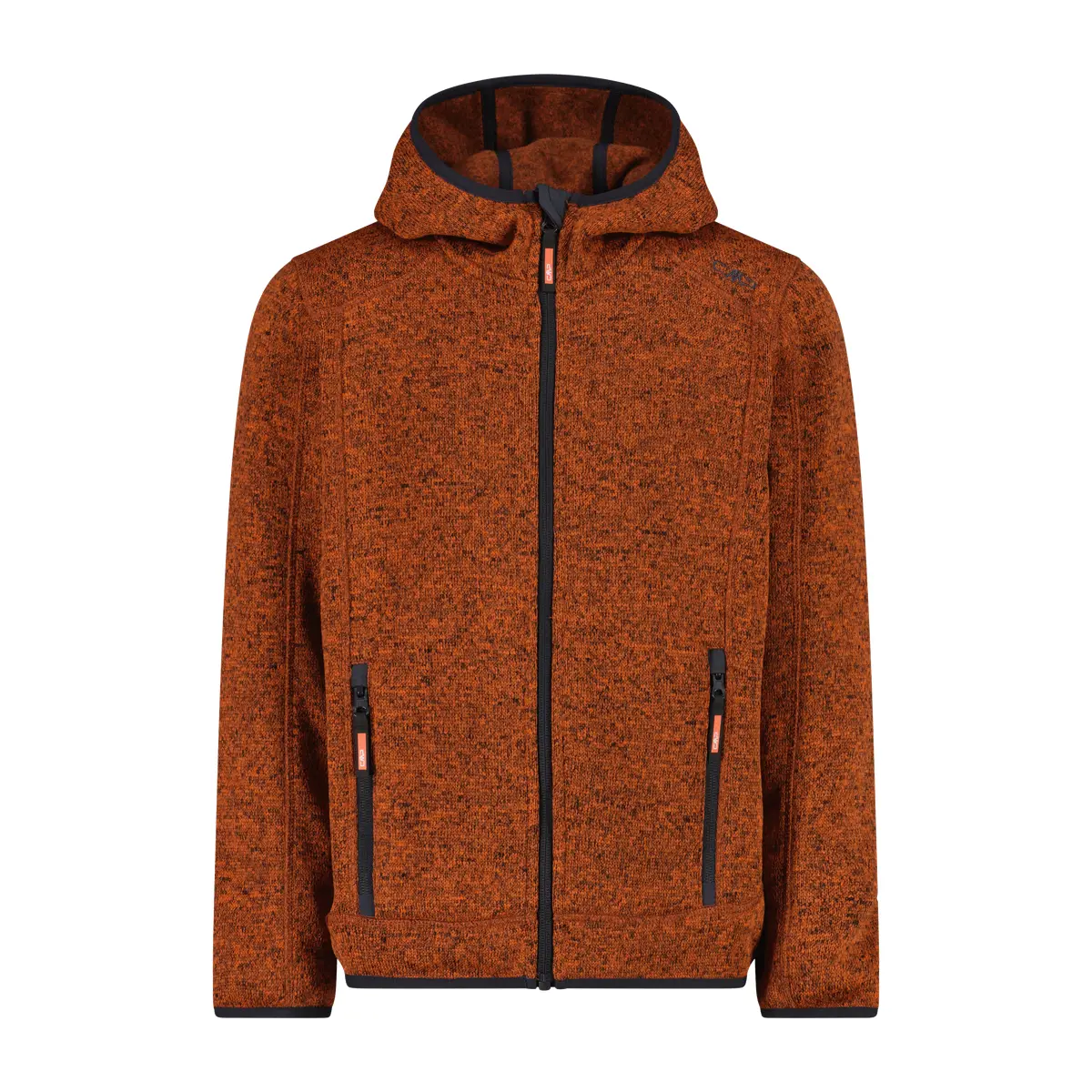 Cmp Orange Pull À Capuche En Polaire Enfant Knit-Tech