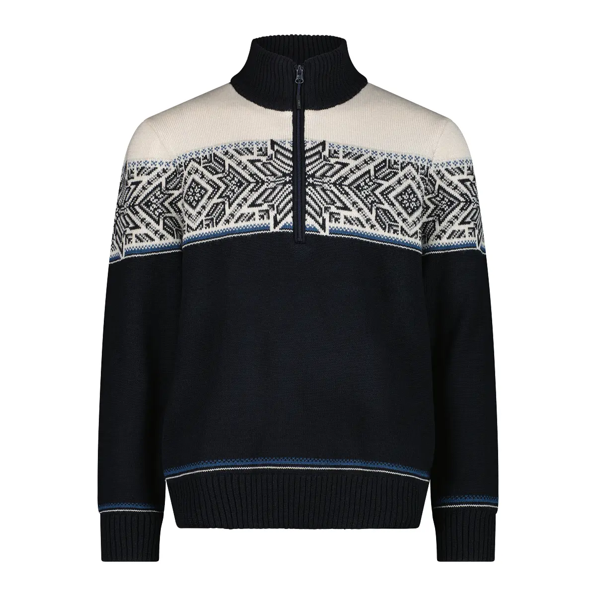 Zipped-neck sweater CMP Wooltech