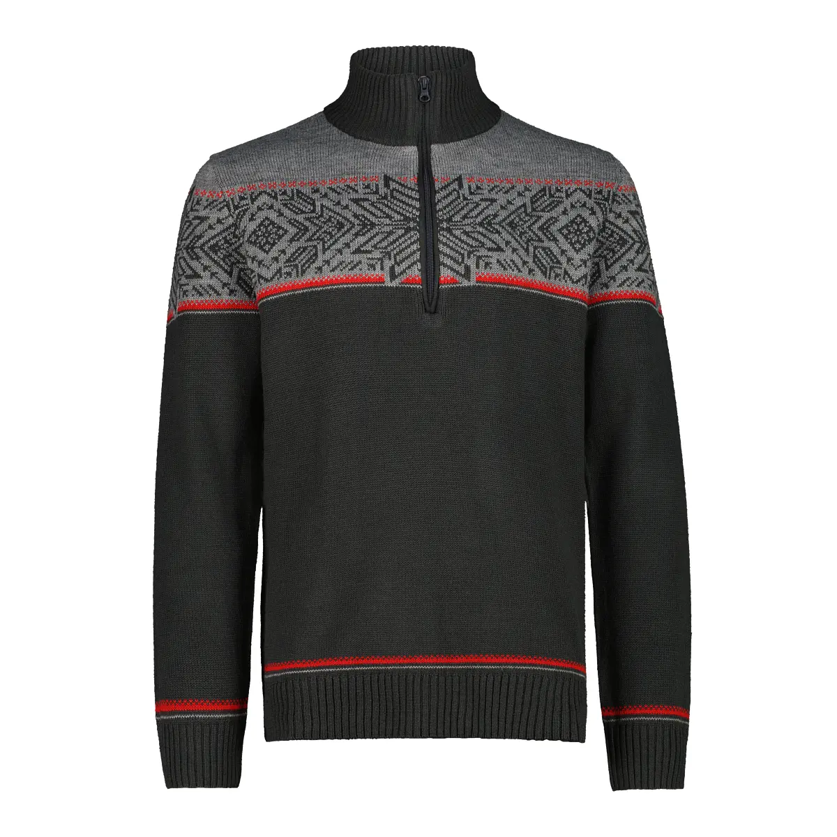 Zipped-neck sweater CMP Wooltech