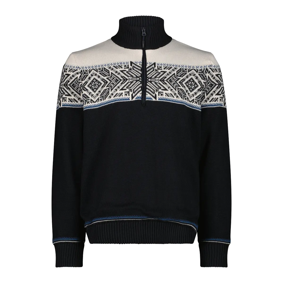 Knitted Zip Collar Pullover CMP