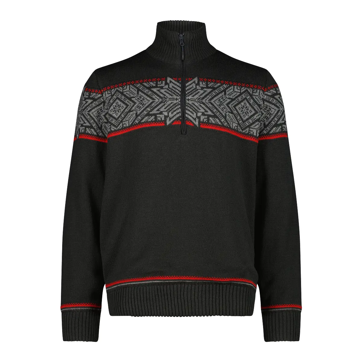 Knitted Zip Collar Pullover CMP