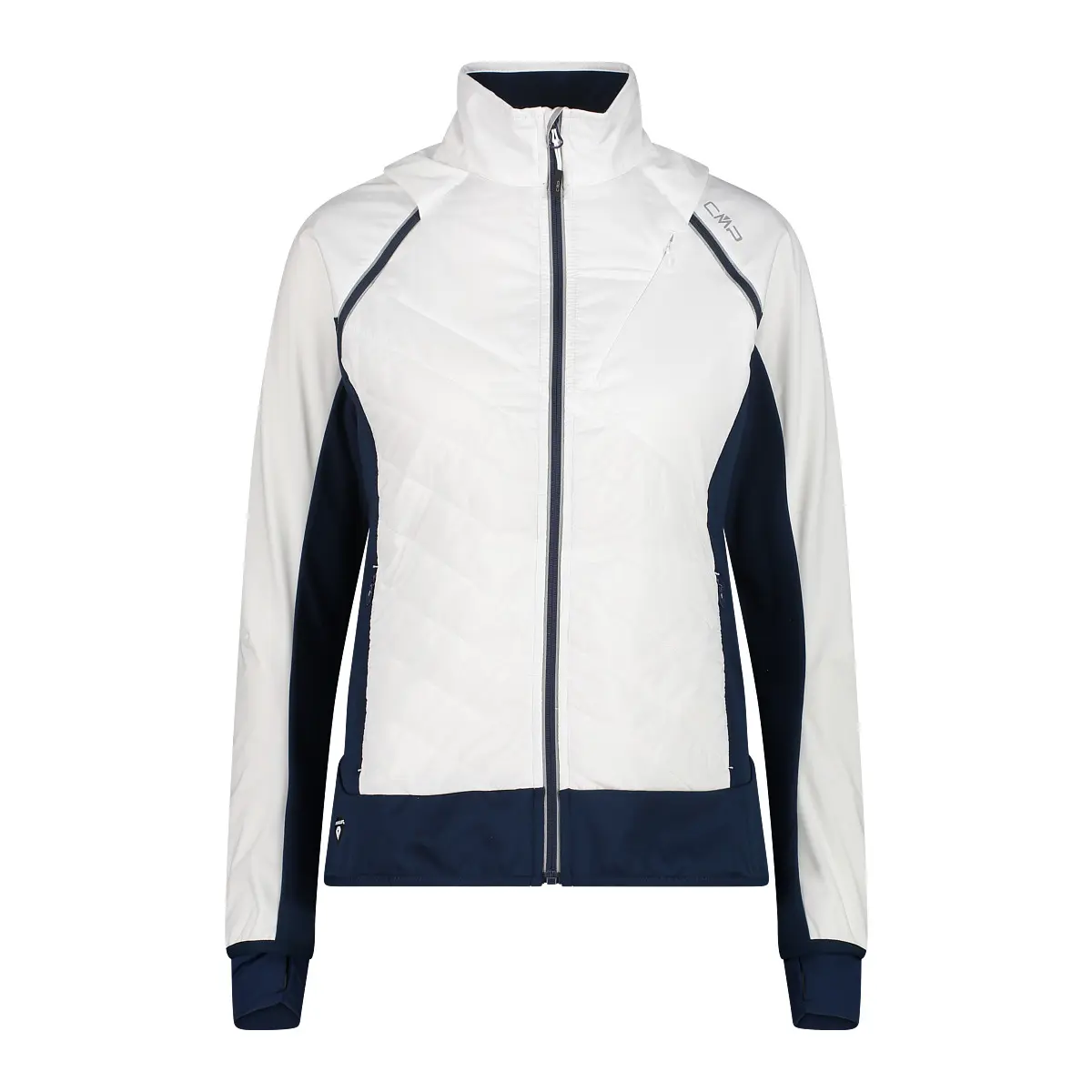 Hybrid fleece with detachable sleeves for women CMP