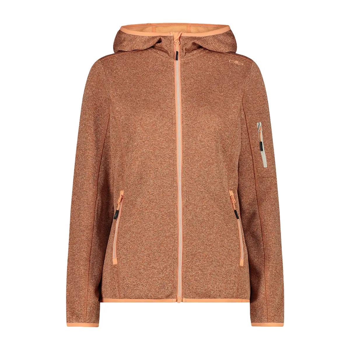 Cmp Marron Dames Hoodie Knit-Tech
