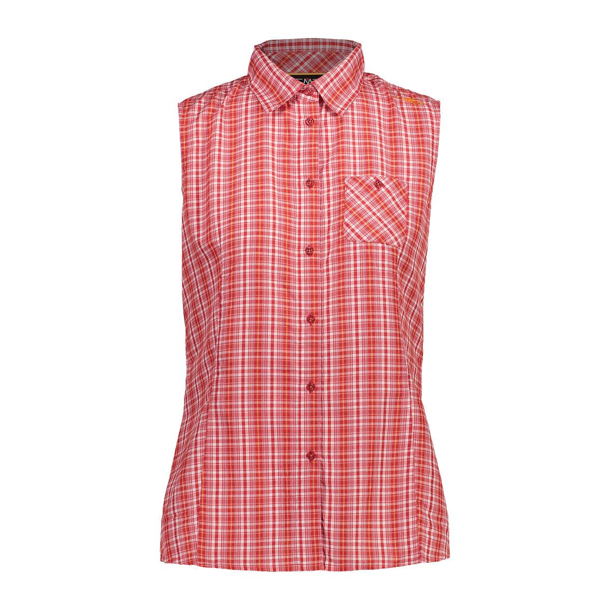 Camicia senza maniche a quadri donna CMP