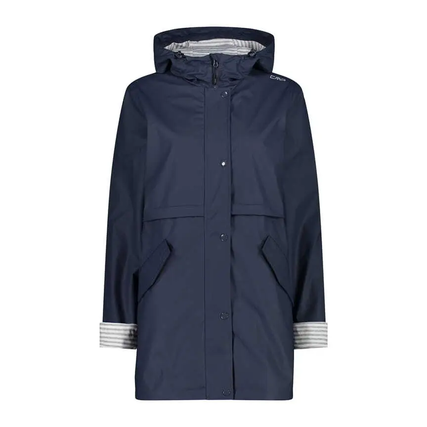 Cmp Women's Bleu Waterproof Hooded Jacket
