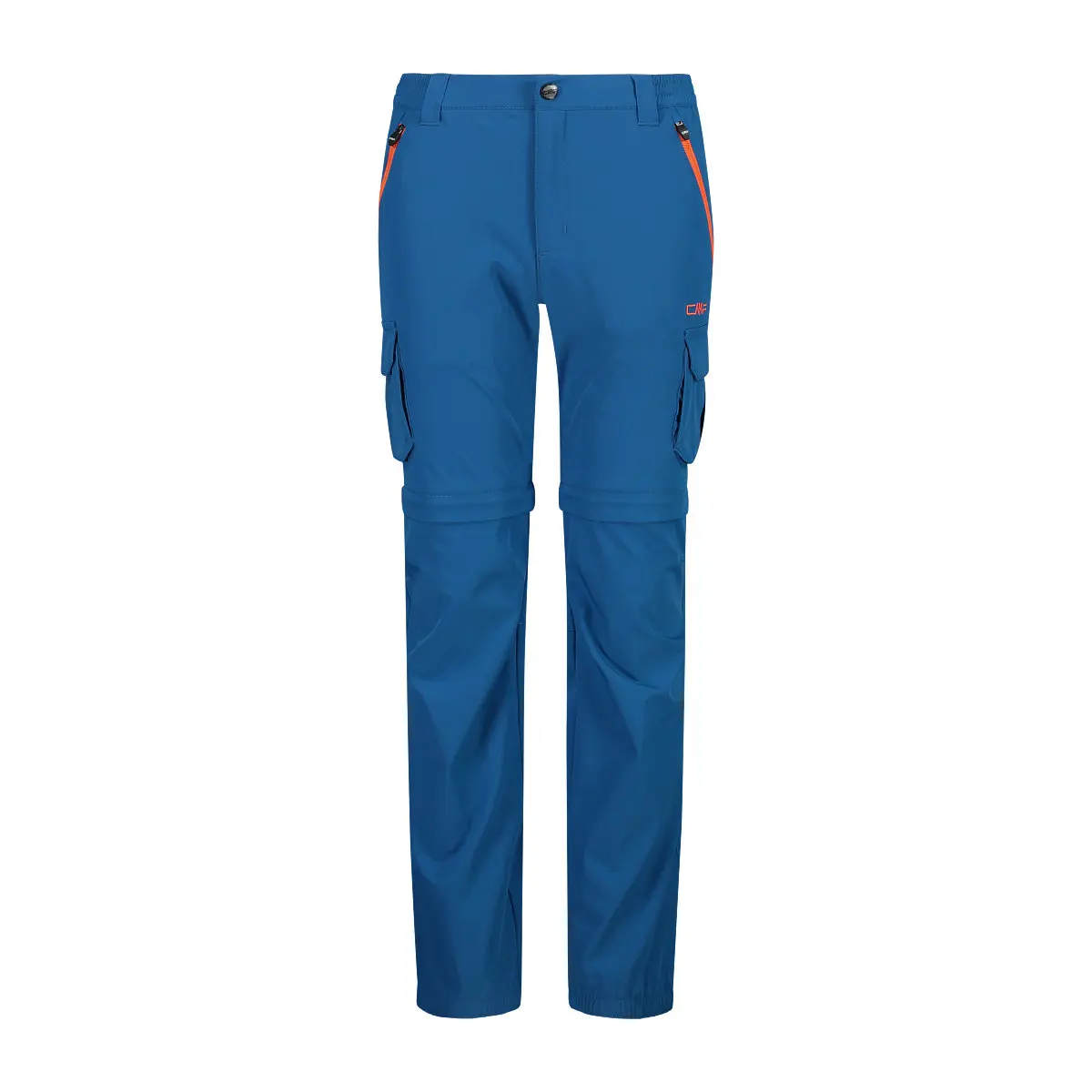 Cmp Boys Bleu Zip-Off Hiking Trousers With Cargo Pockets For Kids