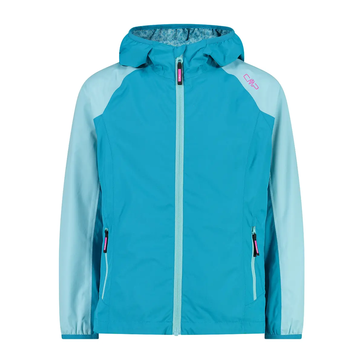 Cmp Girls Bleu Waterproof Hooded Jacket For