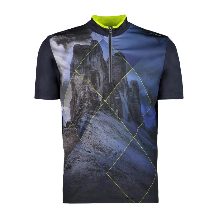 Velo Store - UK Half-zip top with mountain-inspired print CMP | Extra 10% off with Subscription, Postage £16.79 to UK Fedex.