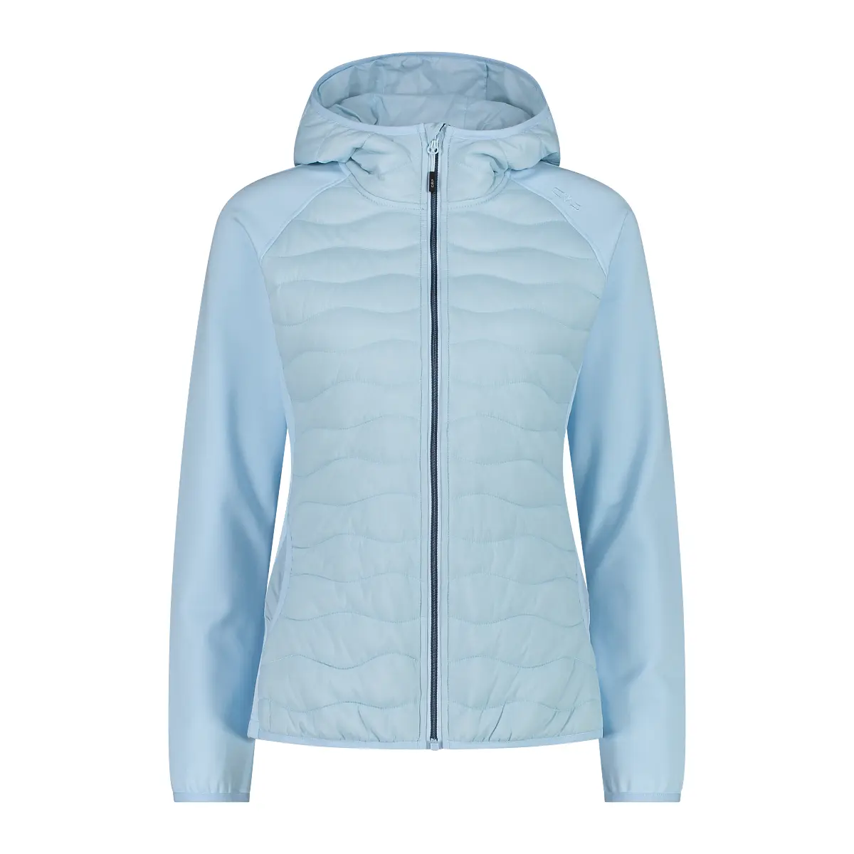 Cmp Women's Bleu Hybrid Hooded Jacket