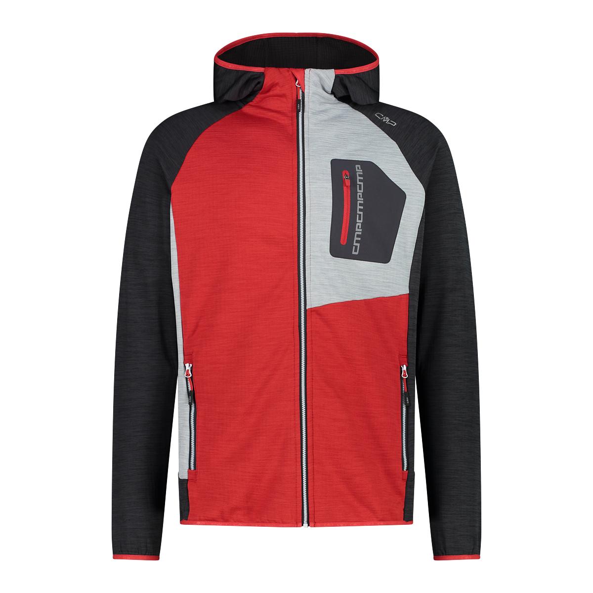 Pile con cappuccio a zip intera CMP Unlimitech Grid Tech