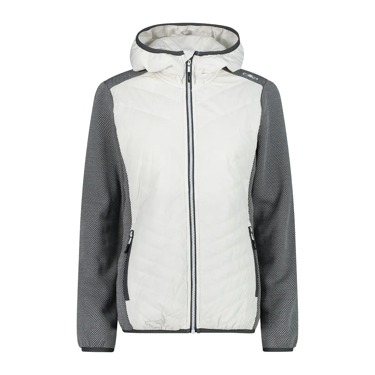 Cmp Women's Blanc Hybrid Hooded Jacket