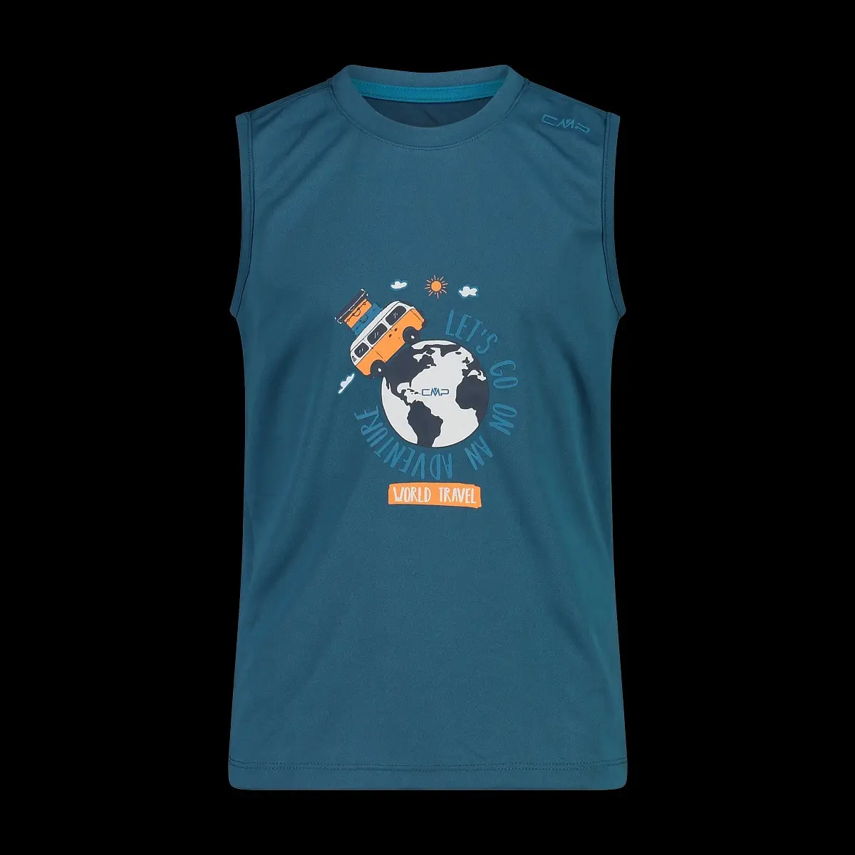 Cmp Boys Bleu Maxi Logo T-Shirt For Kids