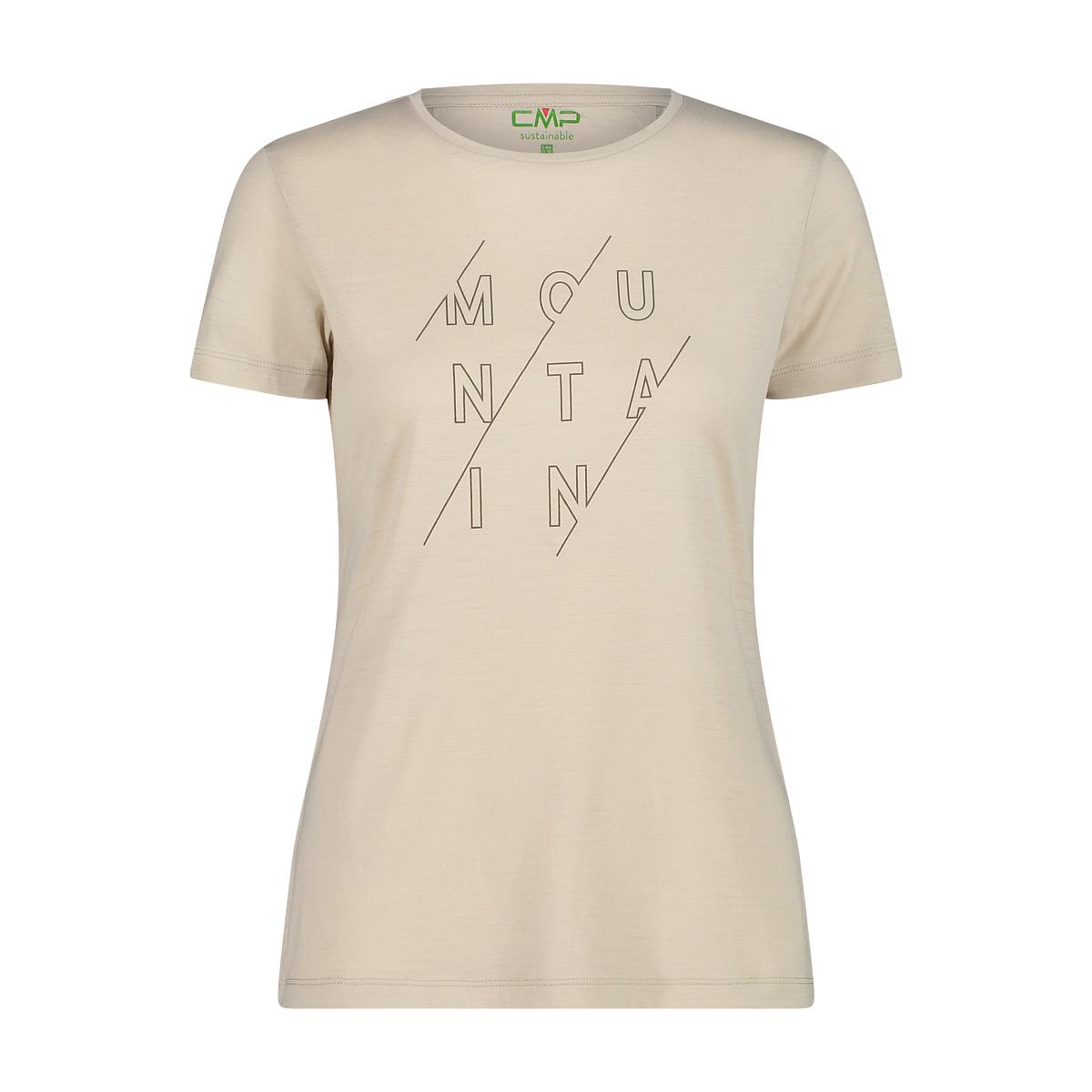 8059342130984 - Rundhals T-Shirt aus Merinowolle für Damen CMP