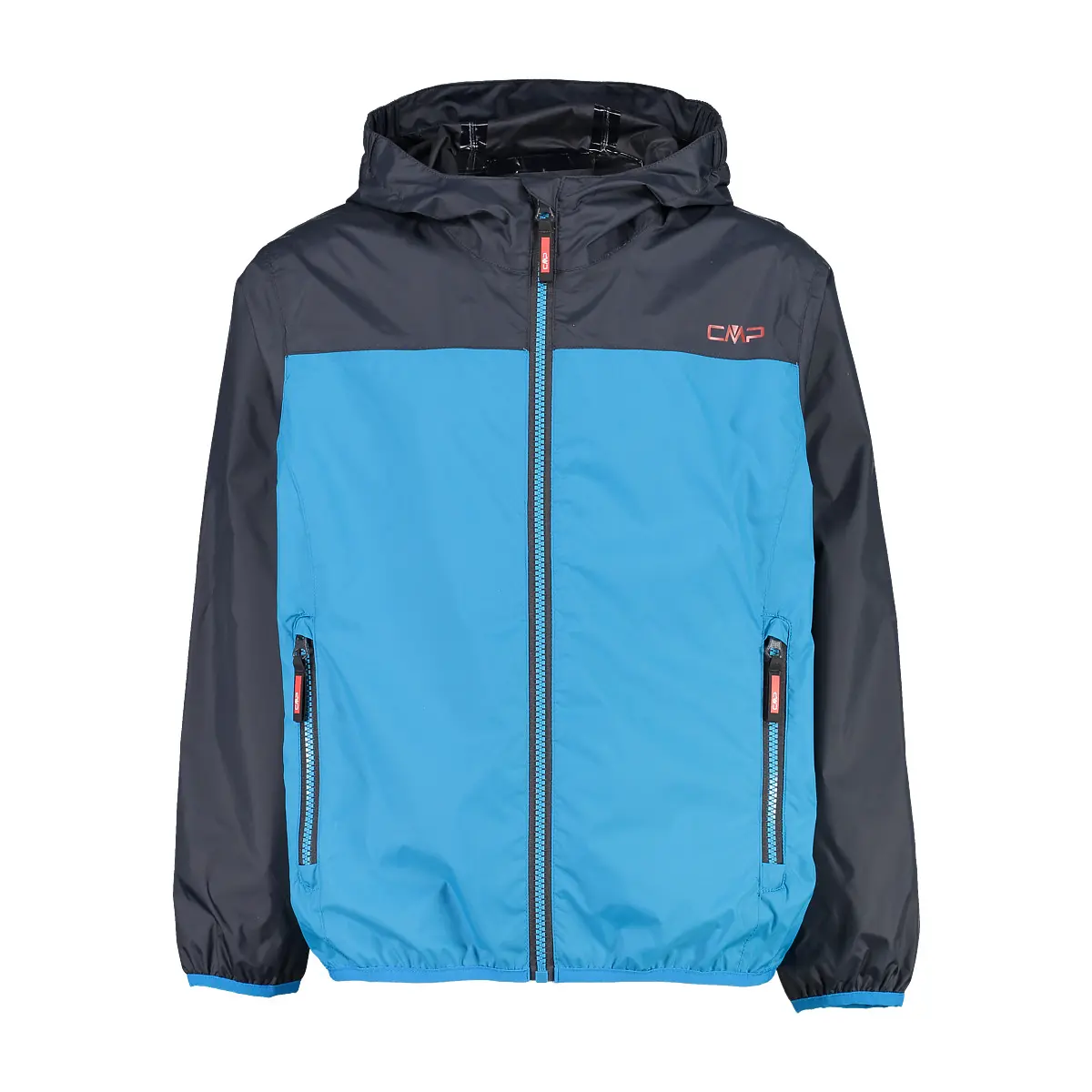 Cmp Boys Bleu Waterproof Hooded Jacket For Kids