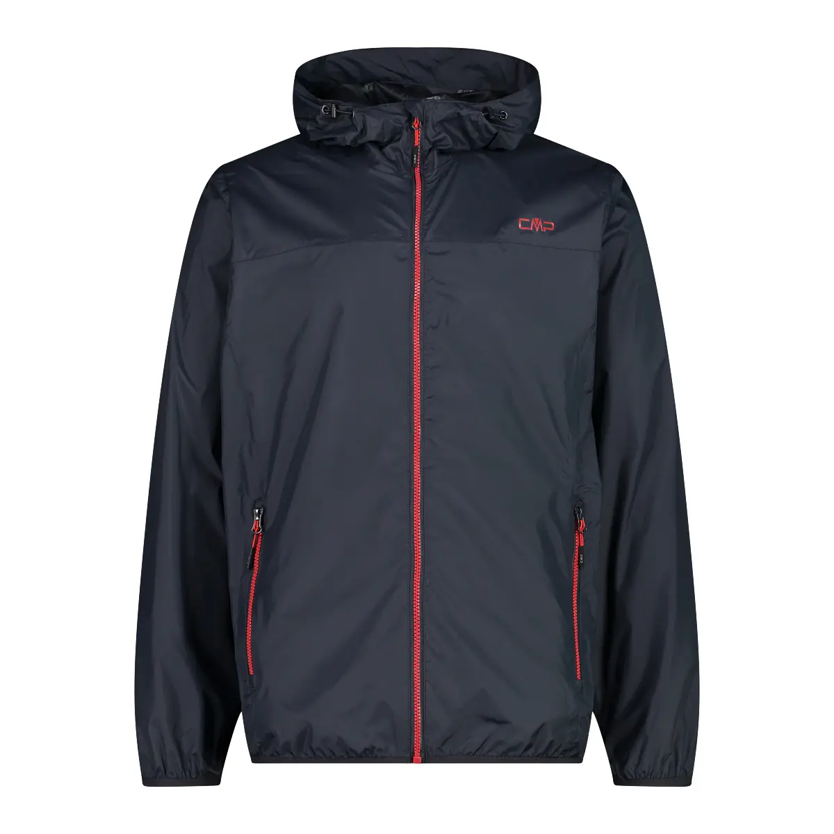 Cmp Gris Chaqueta Impermeable Con Capucha
