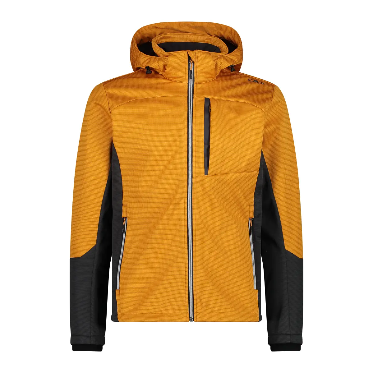 Cmp Men's Orange Ripstop Softshell Hoodie