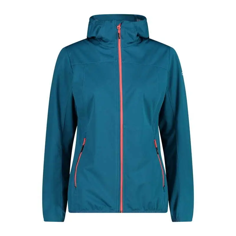 Cmp Damen Bleu Wasserfeste Jacke Mit Kapuze