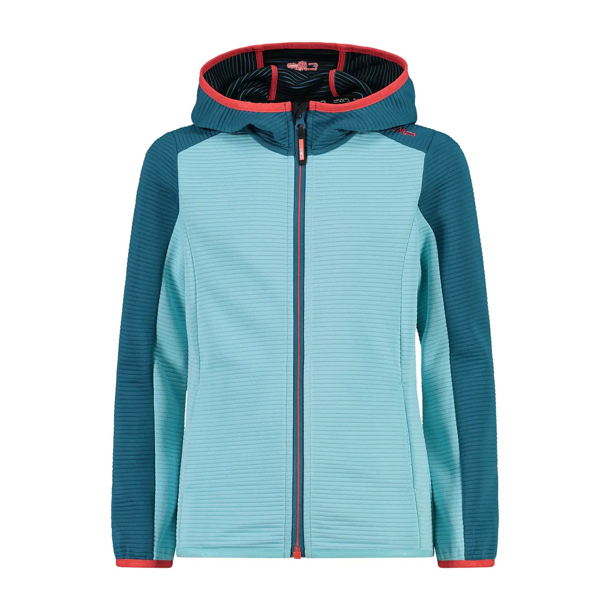 Cmp Girls Bleu 'S Hooded Hiking Jacket
