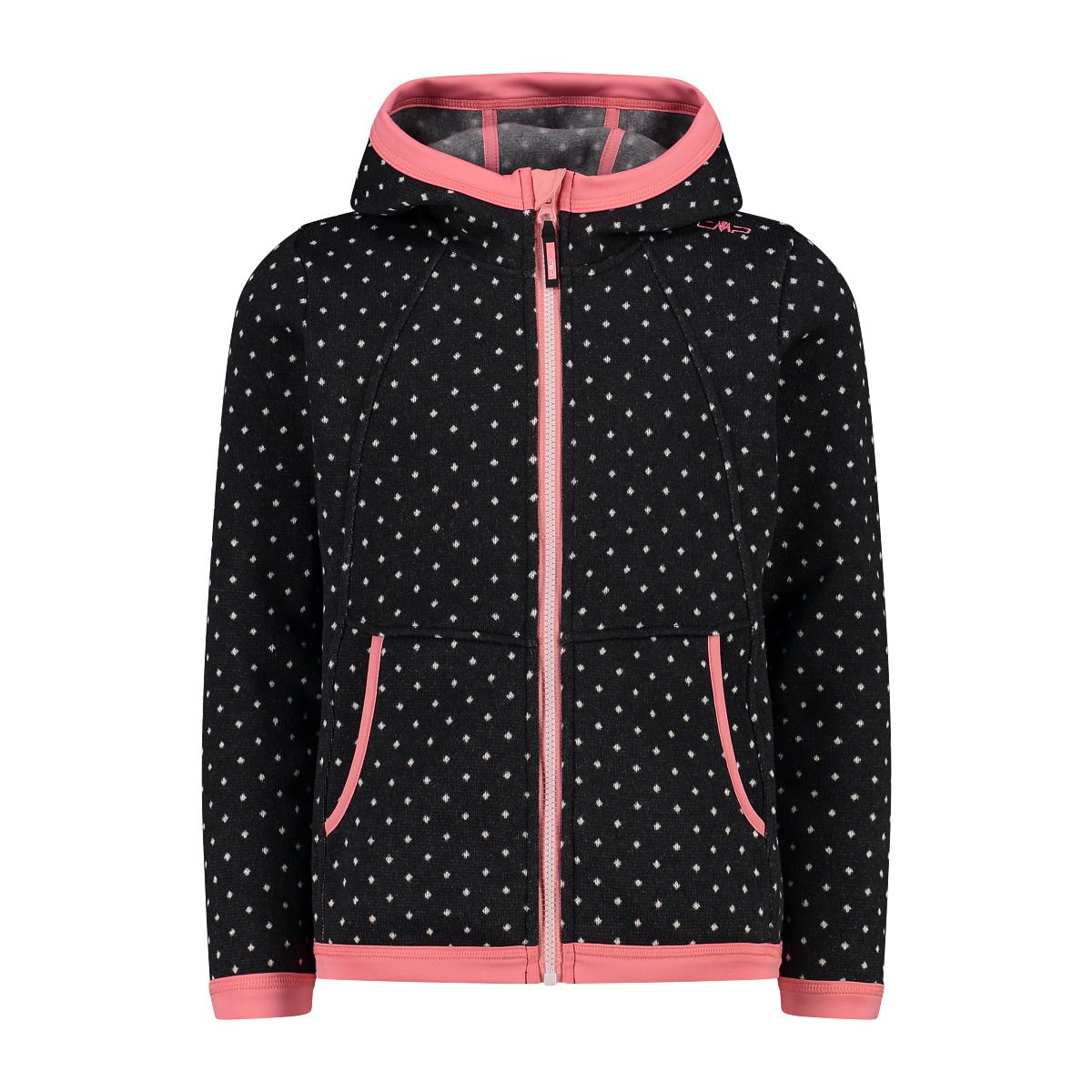 8058949186523 - Mädchen Fleecejacke Strick Hoodie grau Größe 140 33H1845