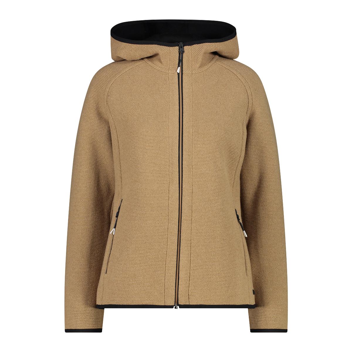 Giacca con cappuccio wooltech riciclato donna CMP