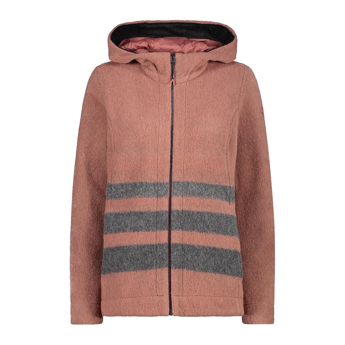 Felpa con cappuccio wooltech zip donna CMP