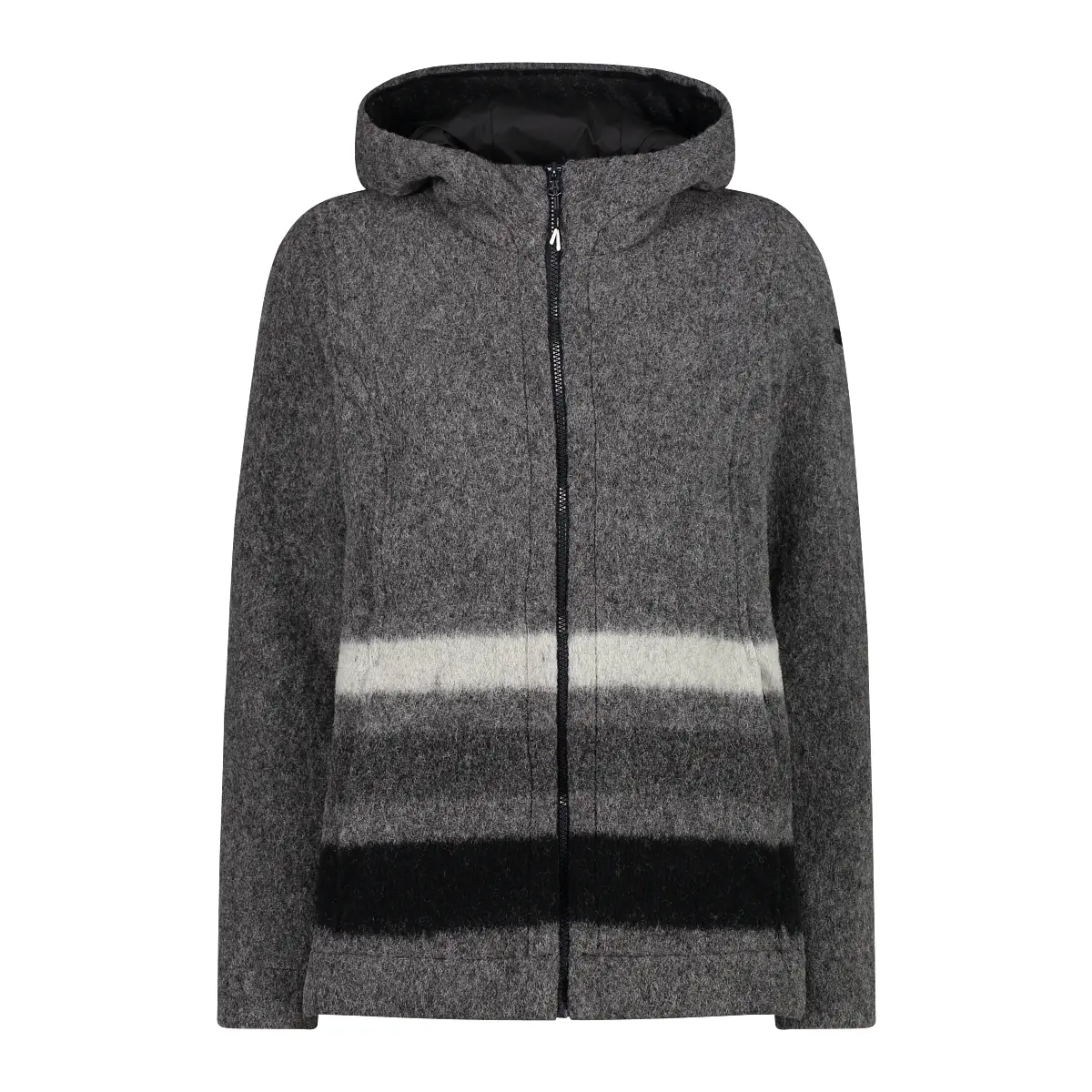 Cmp Women's Gris Zipped Wooltech Hoodie