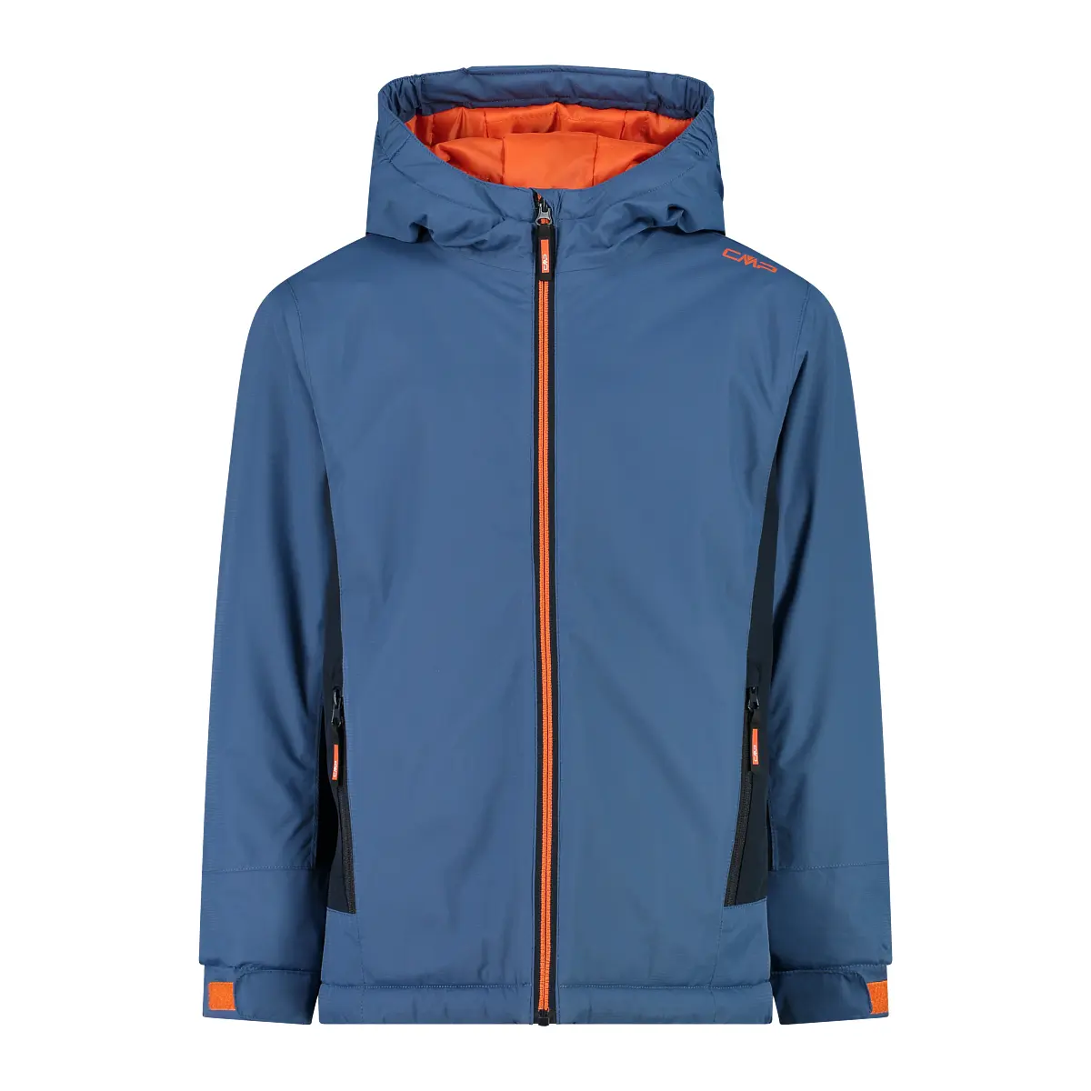 Cmp Men's Bleu Child Hooded Jacket Feel Warm Flat