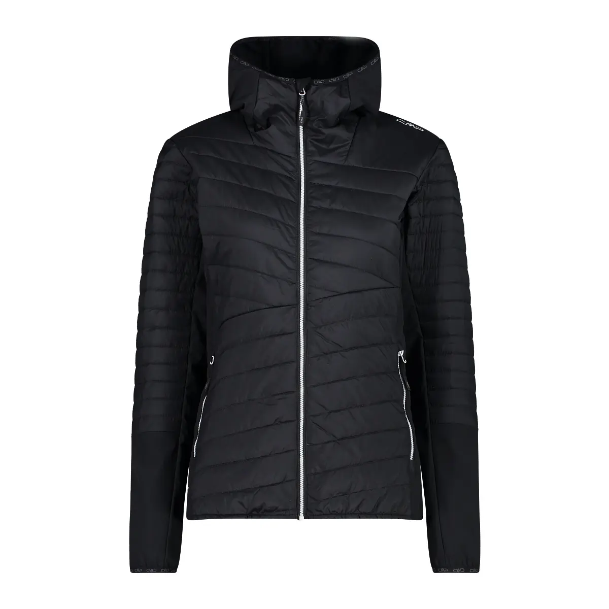 Cmp Women's Gris Hybrid Hooded Jacket