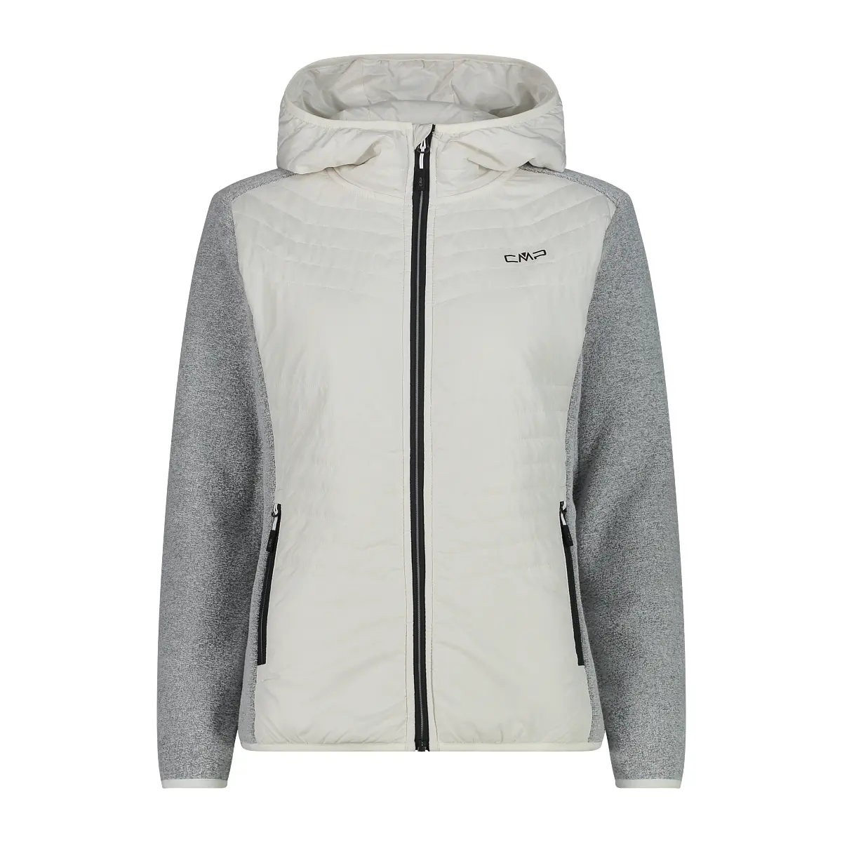 Cmp Women's Gris Hybrid Hooded Jacket