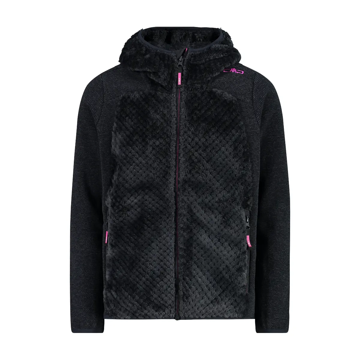 Cmp Girls Noir Fixed Hooded Fleece For