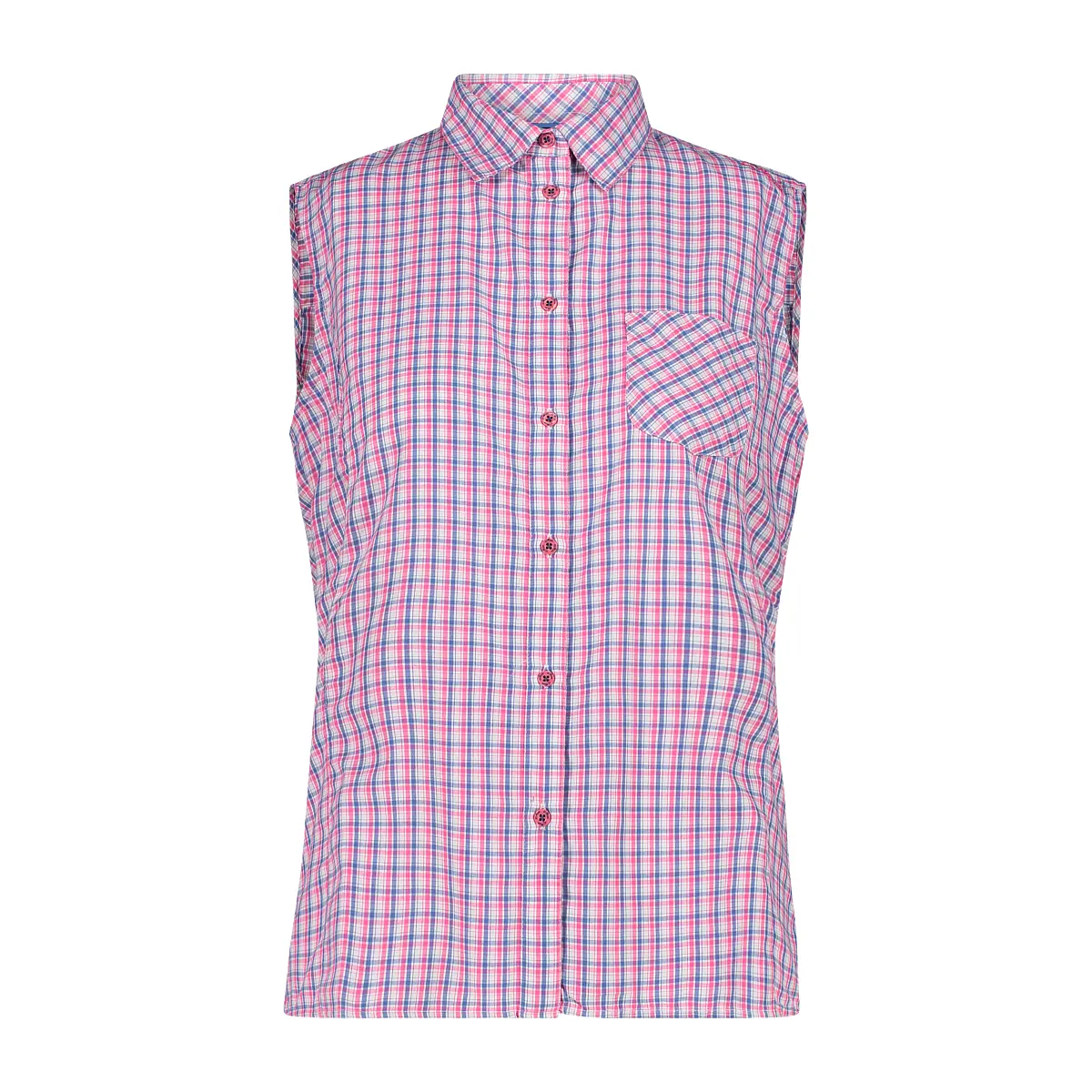 Ärmellose Damen-karierte Bluse CMP