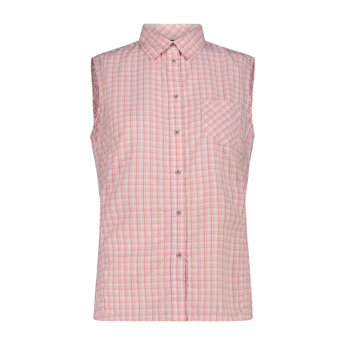 Ärmellose Damen-karierte Bluse CMP