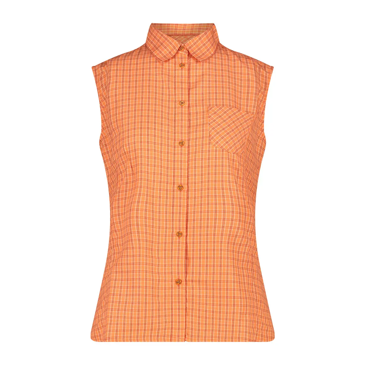 Ärmellose Damen-karierte Bluse CMP